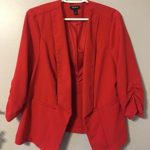 Ruched 3/4 sleeve Blazer